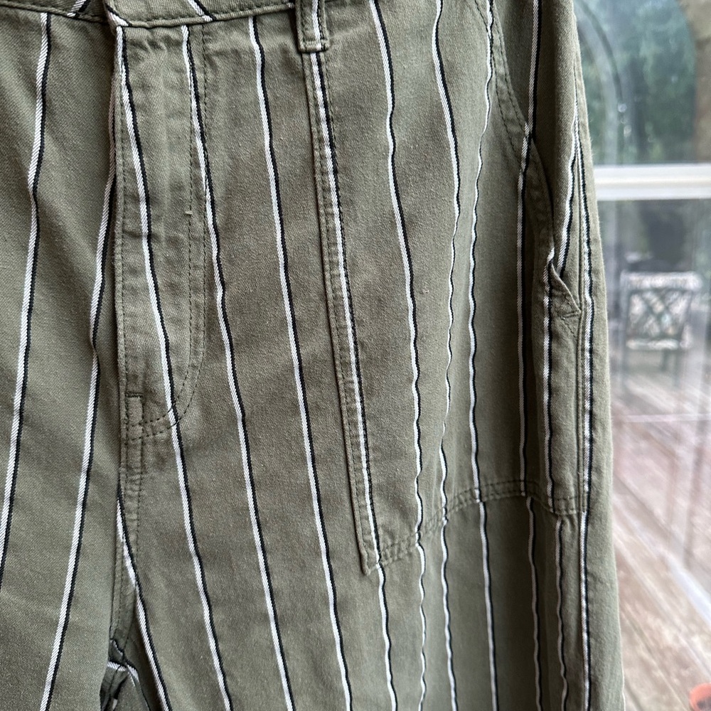Urban Outfitters Olive Green Striped Pants